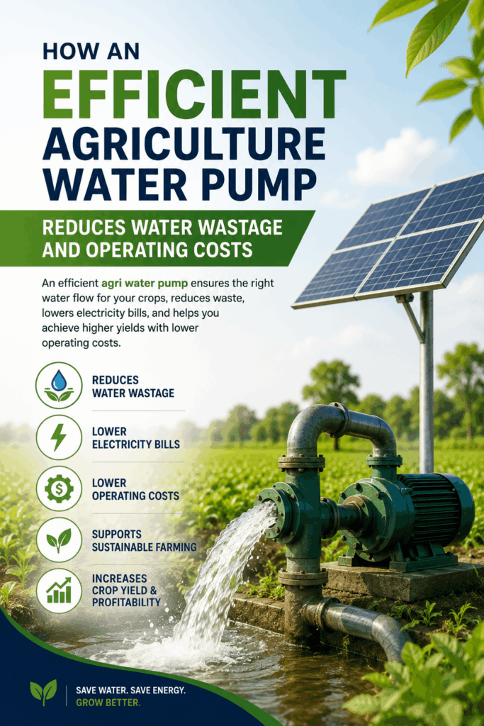 How an Efficient Agriculture Water Pump Reduces Water Wastage and Operating Costs